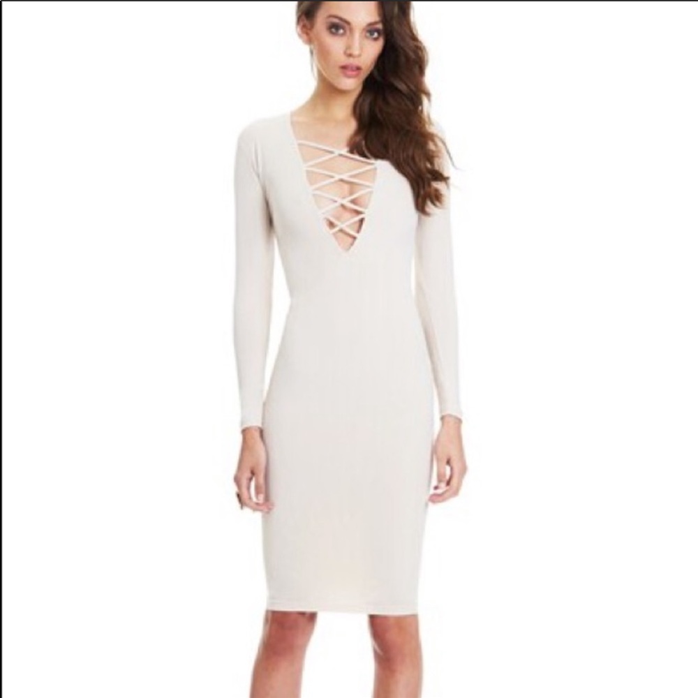 Nookie Ti Amo cross front midi dress